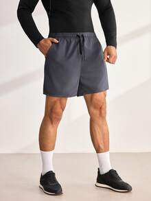 Driftmere 3 Pairs Men's Beach Vacation Shorts, Casual Summer Sports Knee-Length Pants - Grey - View 5