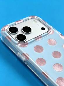ShellaStory Minimalist Dopamine Color Large Polka Dots Fine Sand Phone Case Compatible With IPhone 17 Pro Max 17 Pro 17 Pro 16 14 13 15 Pro Max 14 15 16 Plus 14 15 13 16 17 Simple Candy Color Protective Cover - Blue - View 3