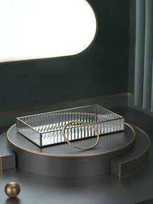 1pc Multifunction Jewelry Tray, Gift For Valentine'S Day And Back To School - Gold - View 5