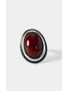 Noxbound Bohemian Imitation Stone Retro Ring Two-Piece Combination - Antique Silver - View 6