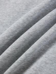 Rusticease Hoodie Rajut Leher Corong Seperempat Resleting untuk Wanita Ukuran Besar Lengan Panjang Pullover Sweatshirt Kasual Lembut Bentuk Sederhana Gaya Barat untuk Jalan-jalan Musim Gugur Merah Muda Musim Dingin - Grey - View 9