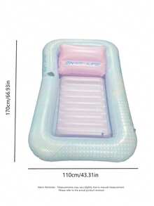 Inflatable Tanning Pool Lounger, Detachable Pillow, Ribbed Base, Adult Pool Float Raft For Sunbathing, Cooling, Relaxing, Reading And Outdoor Leisure In Garden, Patio, Backyard, Poolside - A - View 7