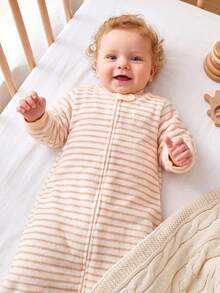 Cozy Pixies 1 Baby Sleeping Bag Soft Thick Pink Striped Bow Cute Pattern Flannel Printed Sleeping Bag, Suitable For Newborn Gifts - Multicolor - View 10