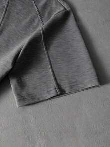 PAVTROS Men's Young Street Streetwear Casual Sports Patchwork T-Shirt Set Gym Grey Summer - Grey - View 4