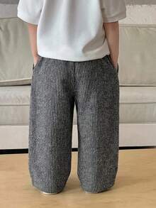 DAZY 小男孩抽繩腰口袋寬鬆休閒長褲 - 彩色 - 查看 2