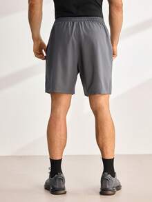 Driftmere 2pcs Men's High-Performance Casual Loose Quick-Dry Sports Shorts, With Reflective Stripes, Pockets, Waist Drawstring, Soft & Lightweight For Workout - Multicolor - View 2