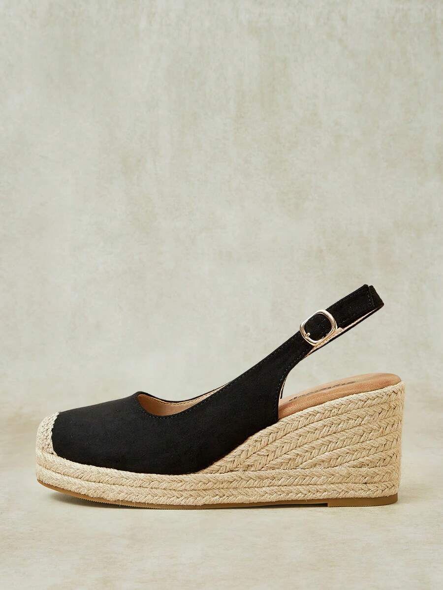 Styleloop Zapatos de cuña y plataforma para mujer - Negro - Ver 1