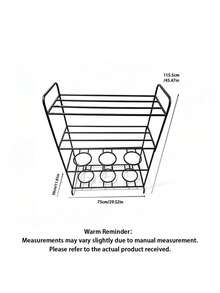 Estantería multifuncional para almacenamiento de balones de baloncesto para el hogar - Negro - Ver 5