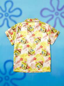 SpongeBob SquarePants | Joivida 2件組女款短袖短褲印花休閒居家睡衣套裝 - 黃色 - 查看 3