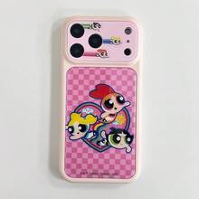 THE POWERPUFF GIRLS X SHEIN Stylish Printed Protective Case Design, Fashionable Phone Case Compatible With Iphone - Multicolor - View 6
