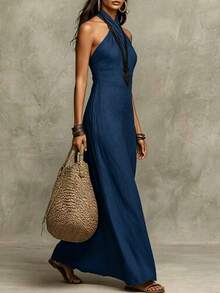 Women Midi Dresses - Pale Yellow - View 7