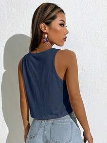SHEIN EZwear 2件組女款背心與細肩帶上衣 - 彩色 - 查看 2