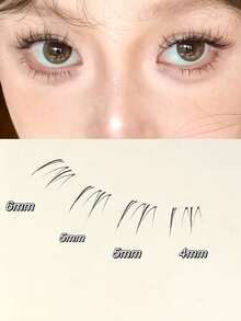 120pcs, Ten Rows, Large Capacity, Mom's Feeling, B, Curled Eyelashes, Small Flame Eyelashes, Single Cluster Natural False Eyelashes, Transparent Grafting, Segmented - B-1 - View 2