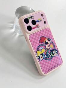 THE POWERPUFF GIRLS X SHEIN Stylish Printed Protective Case Design, Fashionable Phone Case Compatible With Iphone - Multicolor - View 9