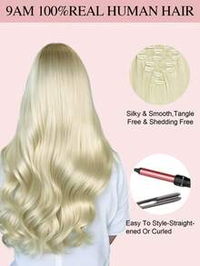 6PCS 12-20 Inch Seamless Remy Human Hair Extensions, Double Layer Clip-In Hair Wefts For Women, Add Volume And Length, Natural Look - S60 - View 12