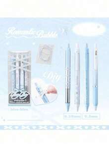 Set de 4 bolígrafos de gel con cinta suave, estilo ballet, de 0.38mm/0.5mm, con tinta negra de secado rápido, para escribir, regalo para volver a la escuela - Multicolor - Ver 17