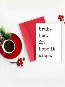 1PC Funny Humorous Birthday Greeting Card With Envelope Happy Birthday Hope You Have Fun Gen Z Style For Friend Brother Men Boy Birthday Party Gift Idea - multicolor - View 8