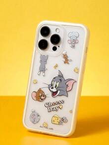 TOM & JERRY X SHEIN A Stylish, High-End Printed Pattern Protective Phone Case Design, Perfect For IPhone – A Cute, Fashionable, And Sophisticated Phone Case. - Multicolor - View 1