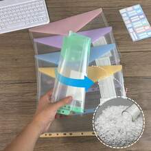 5/10 buah Binder Kertas Lepas Ukuran A4 Kapasitas Tinggi, Dengan 11 Lubang Ring, Terbuat Dari Bahan PP Modern, Kancing dan Kantong Label yang Dapat Diperluas, Cocok Untuk Sekolah, Rumah, Kantor, Absensi, Perjalanan - Desain Portabel, Perlengkapan Sekolah, Perlengkapan Belajar - Set - View 8