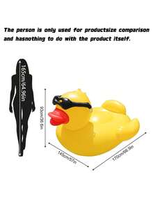 52-Inch Giant Inflatable Duck Floating Pool Toy, Adult Size, Suitable For Fun Swimming Pool Floating Toy, Inflatable Large Rubber Duck Floats, Suitable For Swimming - Multicolor - View 4