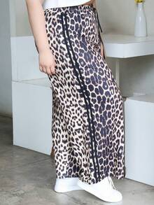 CHERRY TINTT SELECTION Plus Size Casual Leopard Print Wide Leg Pants Fall Cloth For Women CASUAL Vacation - Multicolor - View 4