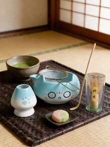 5pcs/Set New Creative Ceramic Cartoon Matcha Tea Set, Including Matcha Whisk, Matcha Bowl, And Tea Spoon - A Complete Tea Making Tool Set - Multicolor - View 3