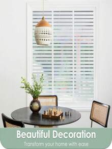 1 Roll Frosted Privacy Window Film, Static Cling Adhesive-Free UV Protection, Opaque Durable Heat Control, Easy Apply & Remove, For Bathroom, Kitchen, Office, Bedroom, And Glass Door Decor - Multicolor - View 7