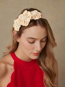 MOTF PREMIUM APRICOT FLOWER HEADBAND - Apricot - View 7