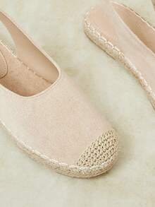 Styleloop Ladies, Straw Rope, Buckles, Flat Shoes. - Apricot - View 3