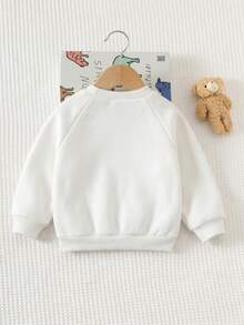 Cozy Pixies Baby Boy Cartoon Animal Pattern Knit Soft Crew Neck Long Sleeve Pullover Sweatshirt - Multicolor - View 6