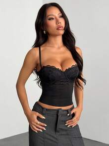 SHEIN PETITE 新款秋冬棕色紮染印花長袖緊身洋裝，適合晚宴派對、約會、日常穿著，時尚百搭，女款秋季洋裝 - 黑色 - 查看 4