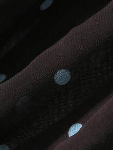DAZY Women's All-Over Polka Dot Korean Style Spring/Summer Versatile Skirt - Coffee Brown - View 6