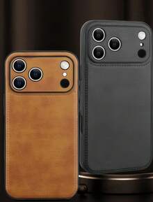 Casing Ponsel Anti Guncangan Kompatibel dengan iPhone, Desain Ramping, Bumper PU Lembut, Anti Gores, Perlindungan Jatuh - Hitam - View 6