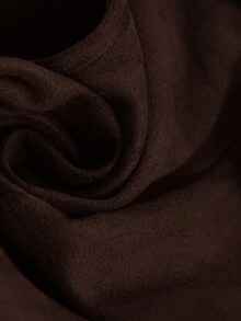 Brillora 女款棕色麂皮流蘇長版背心，秋季波希米亞風鉚釘開襟無袖外套，Rave度假風西部鉚釘寬鬆層次感開襟外套 - 棕色 - 查看 8