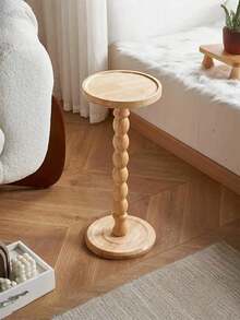 1PC Modern Round Wooden Side Table, End Table, Coffee Table, Nightstand, Multifunctional Base For Living Room, Sofa, Bedroom, Decoration, Furniture - Multicolor - View 17