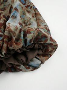 SHEIN Glamour 女士休闲印花系带衬衫，日常百搭 - 彩色 - 查看 4