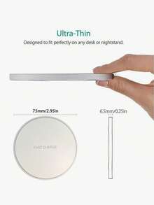 Teckwe Untuk Smartphone, Alas Pengisi Daya Nirkabel Cepat Qi, Stasiun Pengisian Daya Nirkabel Bulat dengan Lampu LED Gradien. Pengisi Daya Nirkabel Portabel untuk Ponsel - MultiWarna - View 6