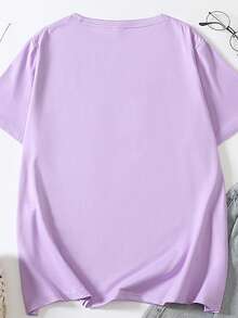 EMERY ROSE Women's Plus Size Summer 4-Piece Solid Color Round Neck Short Sleeve Casual T-Shirts - Multicolor - View 5