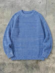 Manfinity Hypemode Sweater Kasual Pria Kerah Bulat, Musim Gugur/Dingin - MultiWarna - View 2