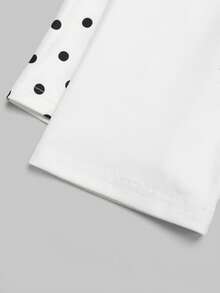 Leggings cortos simples y versátiles para uso diario de niñas preadolescentes - Blanco y Negro - Ver 2