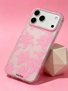 ShellaStory Elegant Romantic Lace Flower Phone Case Compatible With IPhone 17 Pro Max 17 Pro 17 Pro 16 14 13 15 Pro Max 14 15 16 Plus 14 15 13 16 17 Summer Style Floral Transparent Protective Cover - Pink - View 1