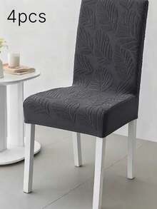 4/6Pcs Fleece Jacquard Chair Cover – Stretch Elastic Slipcover For Kitchen Dining Room Chair, Easy Clean Durable Home Decor - multicolor - View 21