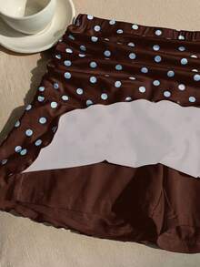Comfortcana Summer Polka Dot Ruched A-Line Mini Skirt - Multicolor - View 4
