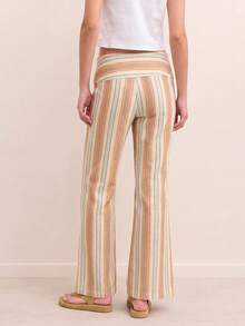 Nöista Pantalón largo con rayas en diferentes direcciones - Rojo Anaranjado - Ver 2