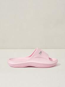 Cuccoo Ladies Plastic Slippers, Fashionable Solid Color Simple, Fit The Foot Shape Comfortable Slippers - Watermelon Pink - View 4