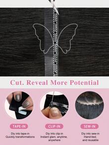 Extensiones de cabello con doble trama invisible sin pegamento de Remy con microperlas, extensiones de cabello con doble trama de PU, extensiones de trama invisible sin costuras con perlas - S1B - Ver 7