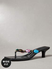 SHUZIA Women's Wide Fit Casual Sandals, Versatile For Daily Wear - Black - View 7