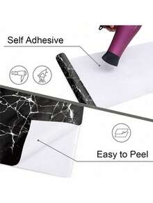 Marble Self Adhesive Wallpaper Roll 15.74x393.7 Inch, Peel And Stick Waterproof Contact Paper For Kitchen Cabinet Countertop Shelf Liner, Removable Vanity Tabletop Cover Decal - multicolor - View 7