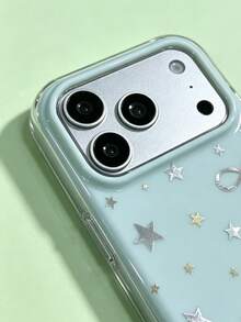 ShellaStory Cute Bow Star Tin Foil Texture Phone Case Compatible With IPhone 17 Pro Max 17 Pro 17 Pro 16 14 13 15 Pro Max 14 15 16 Plus 14 15 13 16 17 Fashion Protective Cover - Blue - View 3