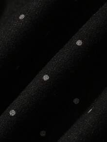DAZY Rok Wanita Motif Polkadot Gaya Korea untuk Musim Semi/Panas - Hitam - View 3